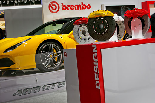 Brembo display, 2016 North American Auto Show, Detroit MI